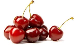 Hand-picked glossy and juicy cherries