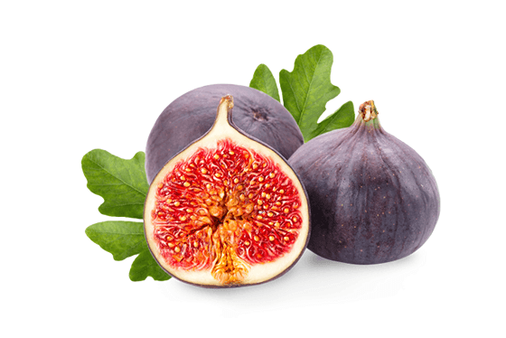 Meypal luscious open fresh fig showing vibrant pulp