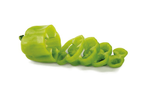 Freshly picked crunchy sweet peppers from the vine